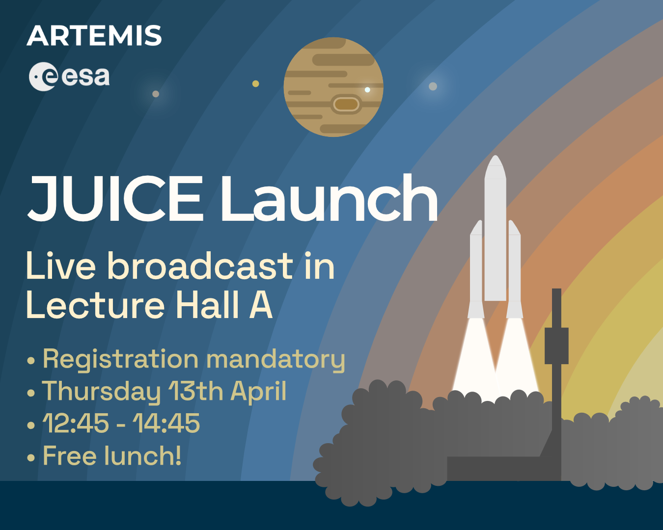 Live Broadcast ESA JUICE Launch Event (Registration Mandatory